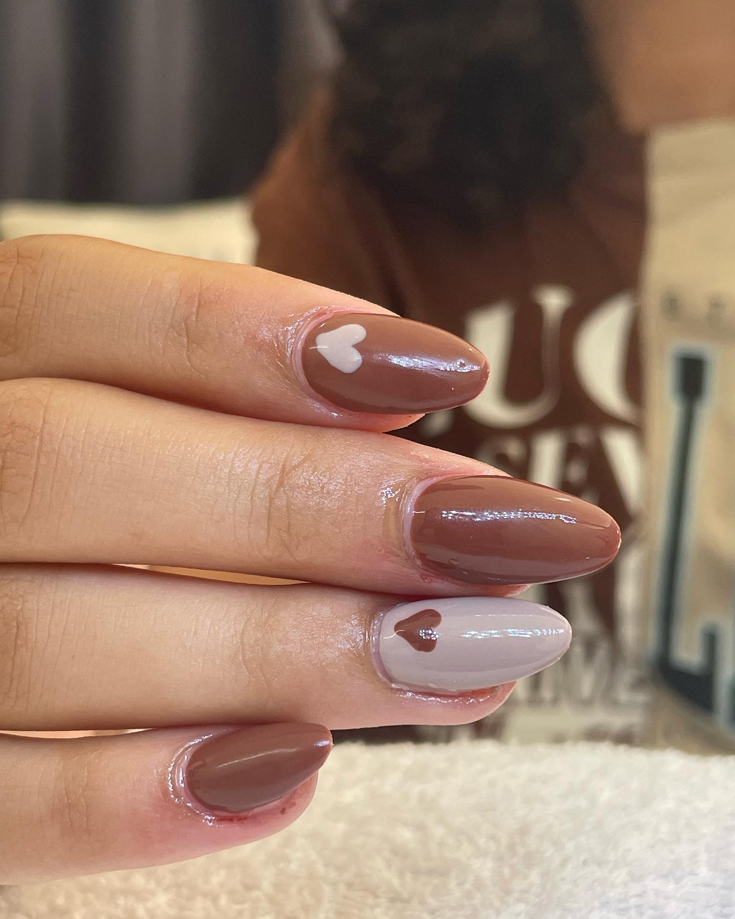 Nail art — heart detail